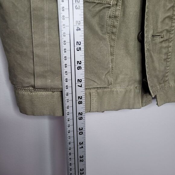 J. Crew B2589 Quilted Sleeve Drawstring Waist Utility Field Jacket Military S - Picture 7 of 9